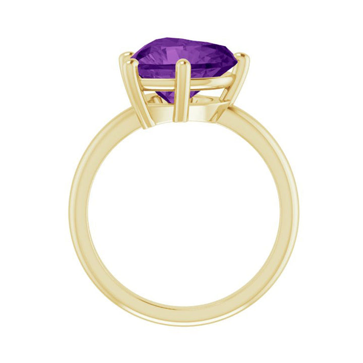 Amethyst Huge Heart Ring