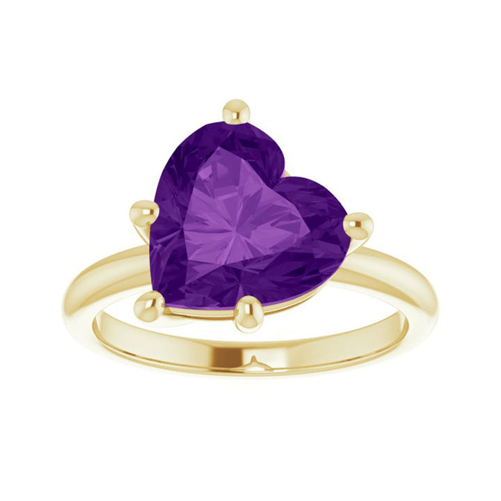 Amethyst Huge Heart Ring