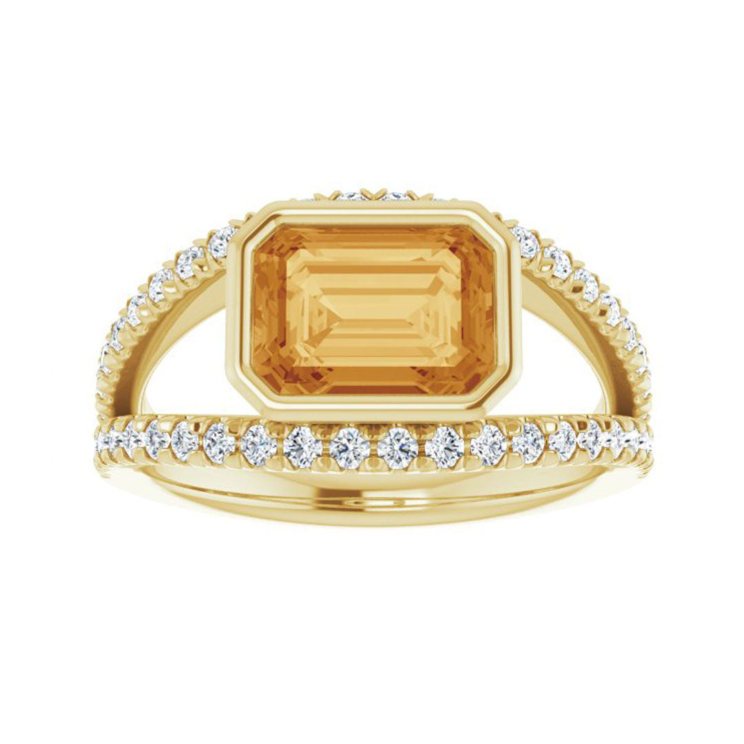 Citrine & White Sapphire Euphoria Ring