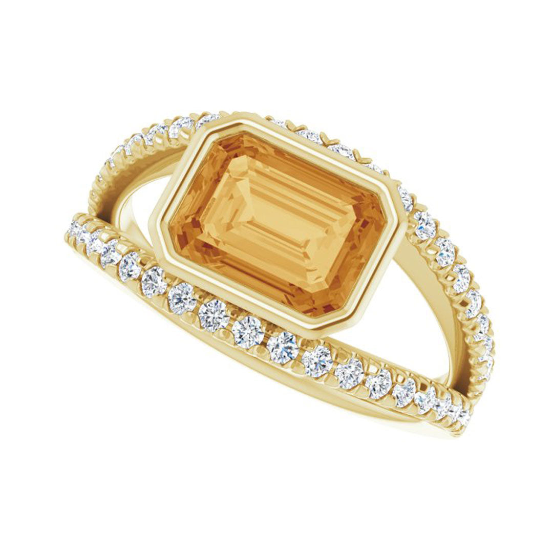 Citrine & White Sapphire Euphoria Ring