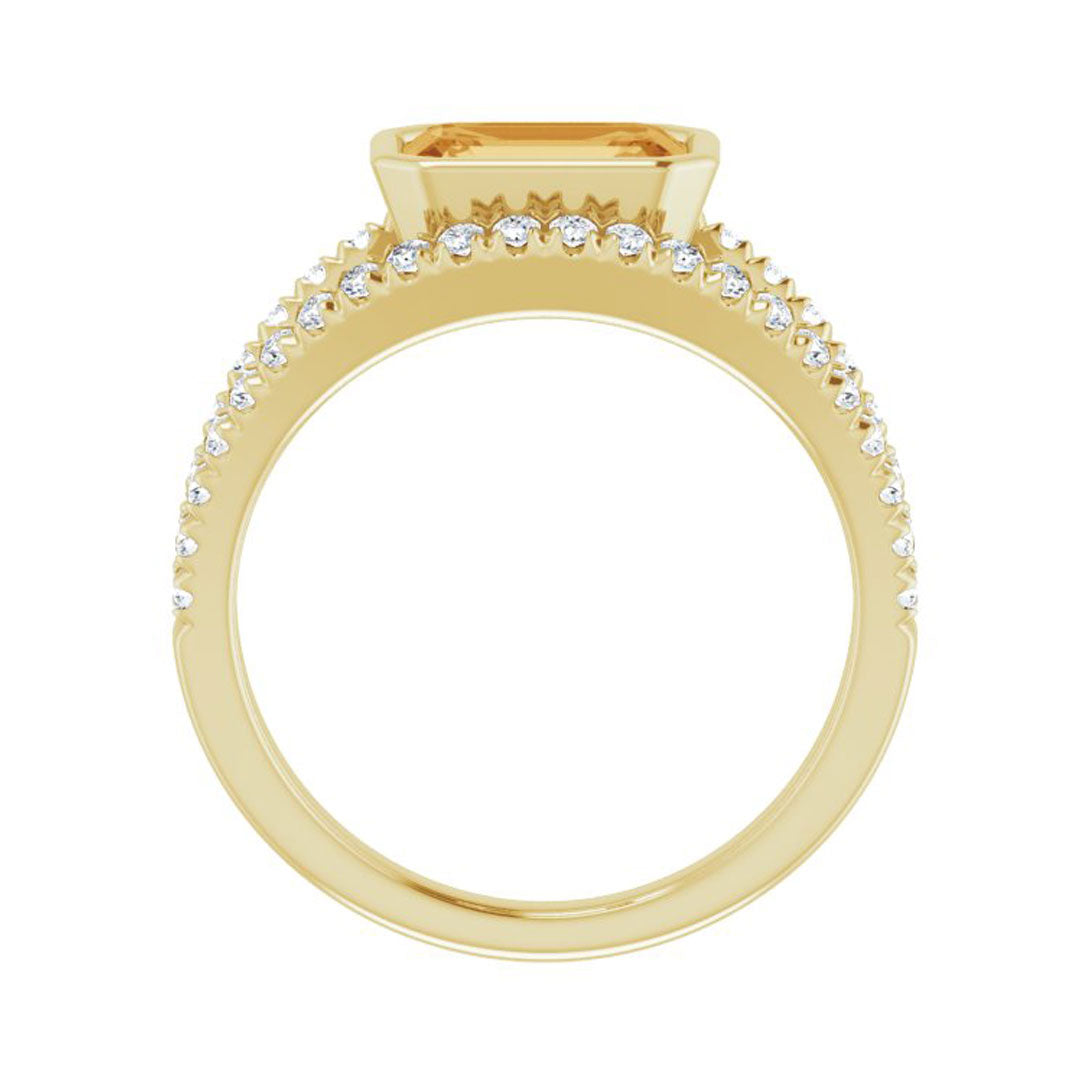 Citrine & White Sapphire Euphoria Ring