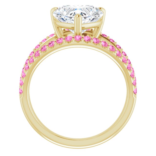 Eternal Love Moissanite & Pink Sapphire Ring