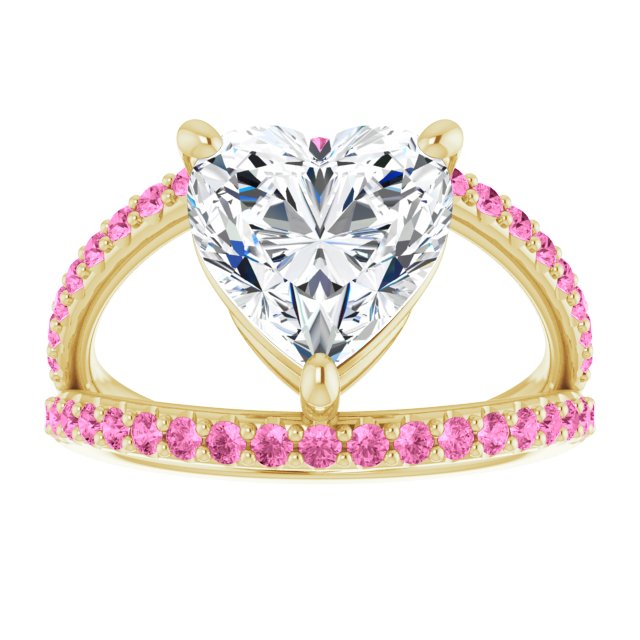 Eternal Love Moissanite & Pink Sapphire Ring