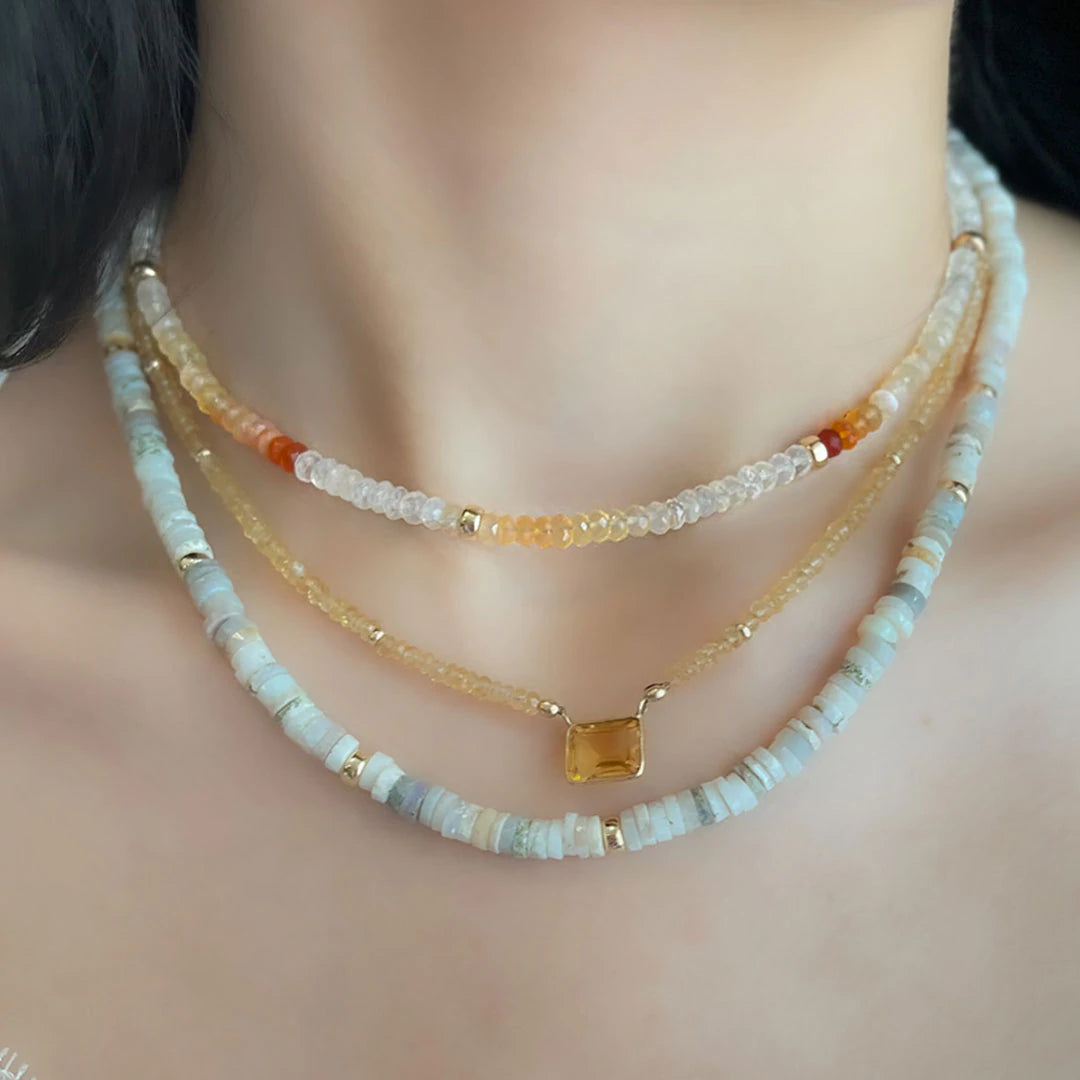 Olivia White Opal Necklace