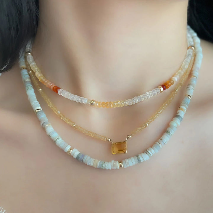 Olivia White Opal Necklace