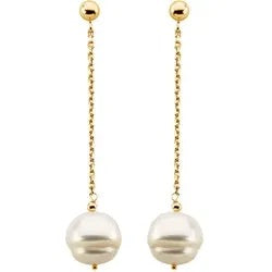 Freshwater Pearl 14K Drop Earrings