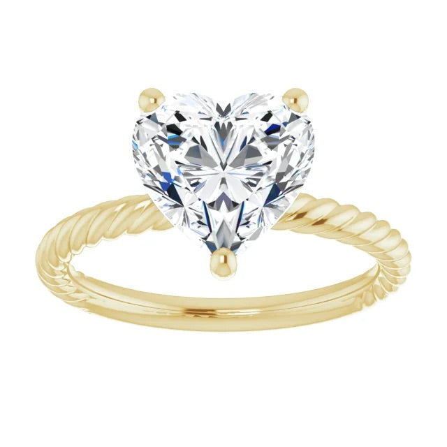 Moissanite Heart Bling Ring