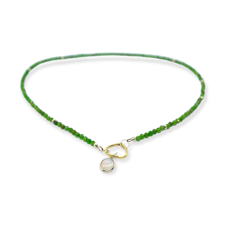Tullulah Chrome Diopside and Opal Necklace