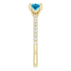Mati Aquamarine & Moissanite Ring