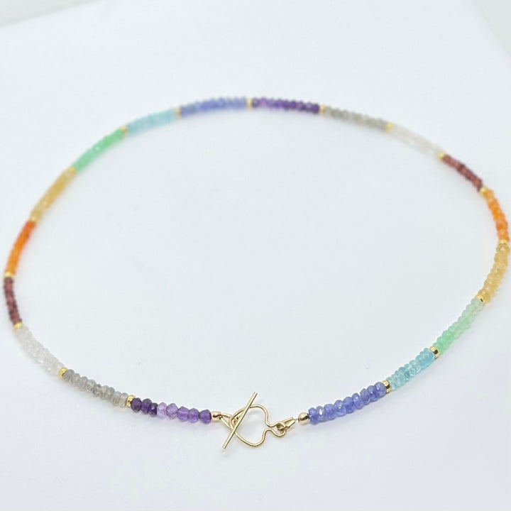 16” GF Chakra necklace