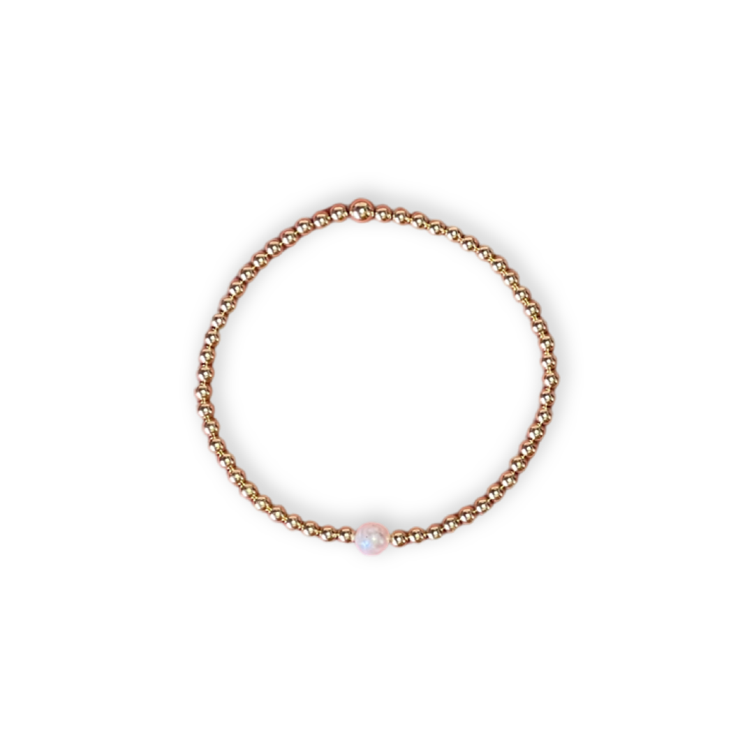 Freshwater Pearl Golden Orbs Bracelet