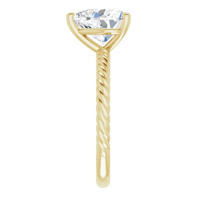 Moissanite Heart Bling Ring