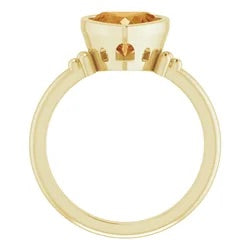 Citrine Heart Ring