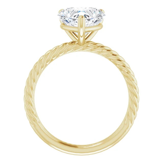 Moissanite Heart Bling Ring