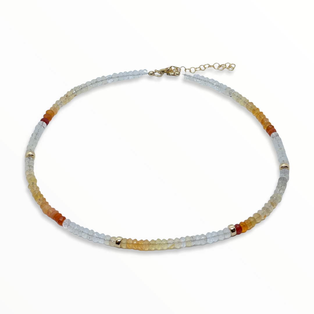 Jessica Mexican Fire Opal Necklace