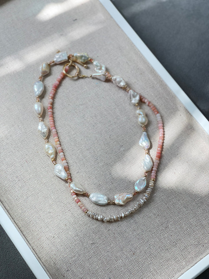 Lani Keshi and Pink Opal 5-in-1 Necklace