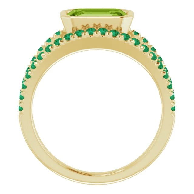 Emerald & Peridot Euphoria Ring