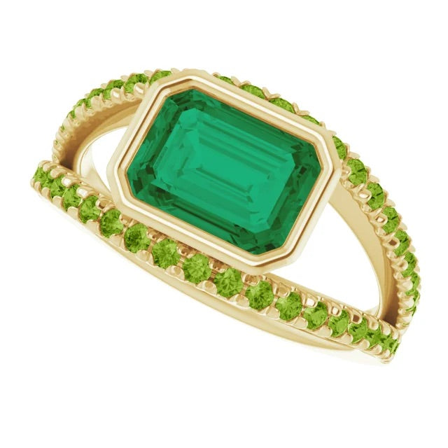 Emerald & Peridot Euphoria Ring